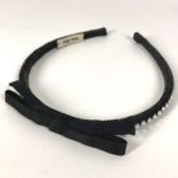 Auth MIUMIU ribbon rhinestone ribbon hair accessories headband hair band - Picture 1 of 11